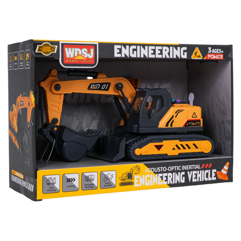 Дитячий екскаватор Ramiz WD101-A, жовто-чорний