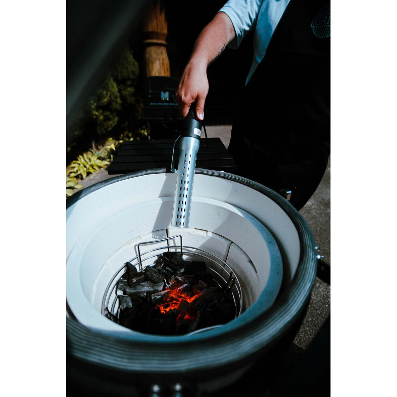 Керамічний вугільний гриль Kamado L 5 в 1 з системою BBQ Block Fire GRILLI 749777 Код: 012008