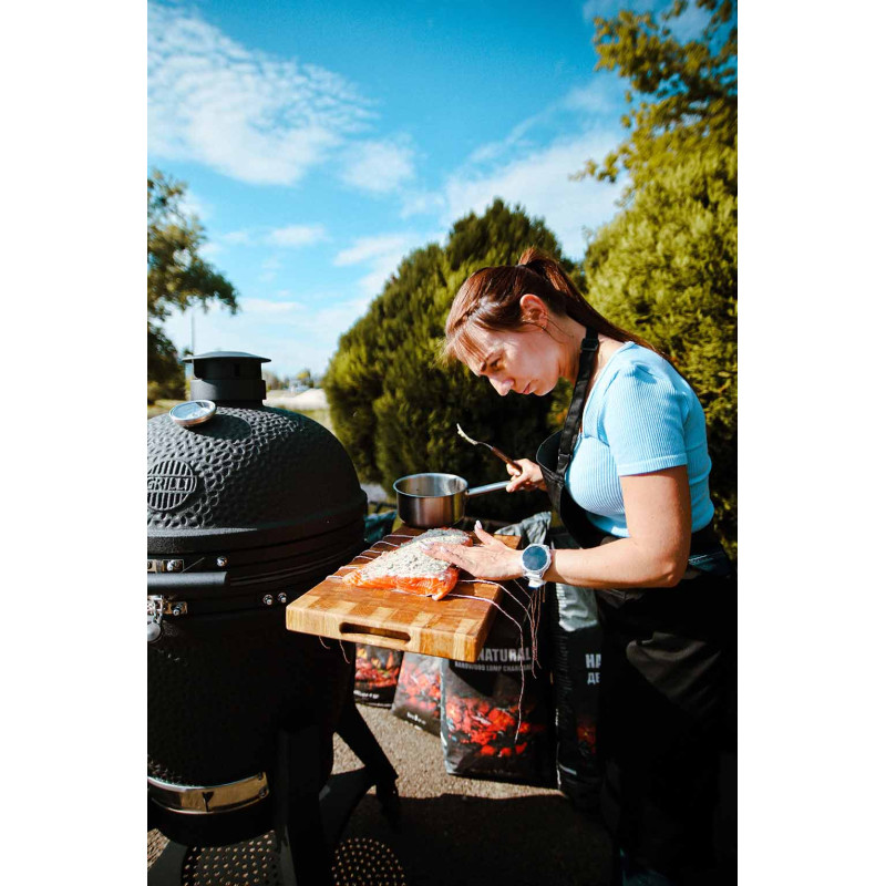 Керамічний вугільний гриль Kamado L 5 в 1 з системою BBQ Block Fire GRILLI 749777 Код: 012008