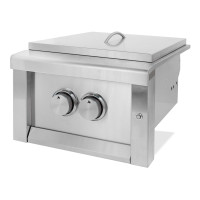 Подвійна вбудована конфорка з кришкою GRILLI 888004 Код: 012579