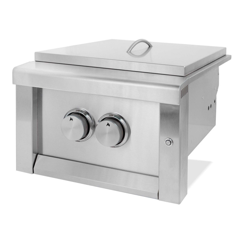 Подвійна вбудована конфорка з кришкою GRILLI 888004 Код: 012579