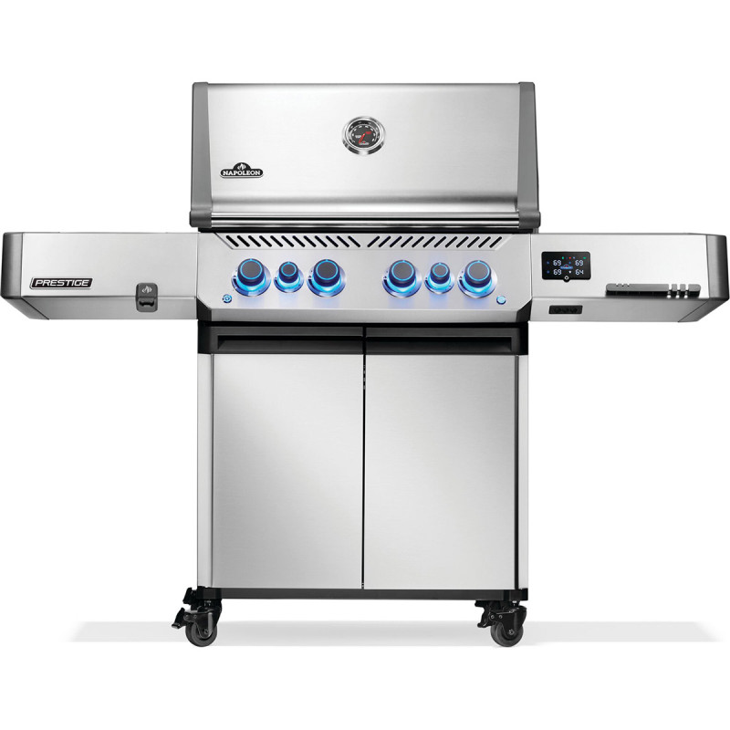 Газовий гриль Napoleon Prestige P 500 Connected з бічною конфоркою Sizzle Zone та вертілем (69212) нерж сталь P500VXRSIBPSS Код: 013838