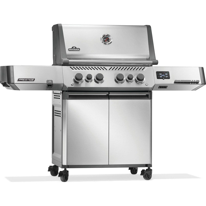 Газовий гриль Napoleon Prestige P 500 Connected з бічною конфоркою Sizzle Zone та вертілем (69212) нерж сталь P500VXRSIBPSS Код: 013838