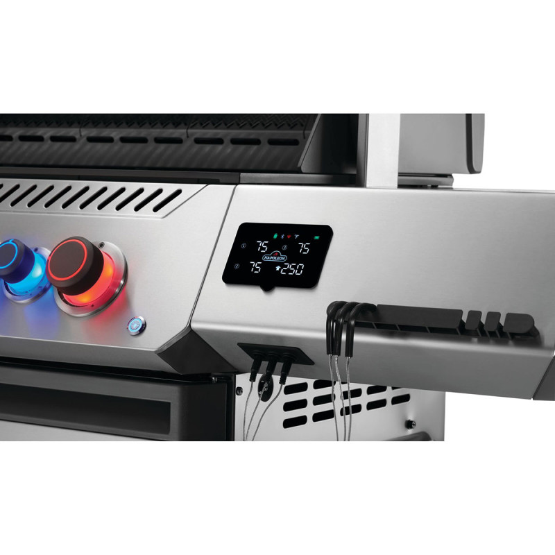 Газовий гриль Napoleon Prestige P 500 Connected з бічною конфоркою Sizzle Zone та вертілем (69212) нерж сталь P500VXRSIBPSS Код: 013838