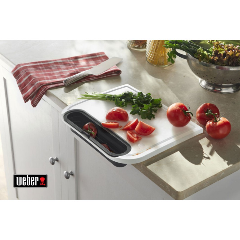 Дошка для нарізки, пластикова з лотком Weber 7032 Код: 009990