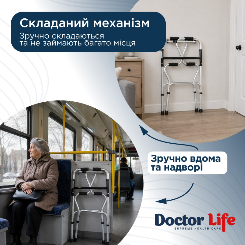 Ходунки дворівневі з однією кнопкою Doctor Life 12853 (12853-566)
