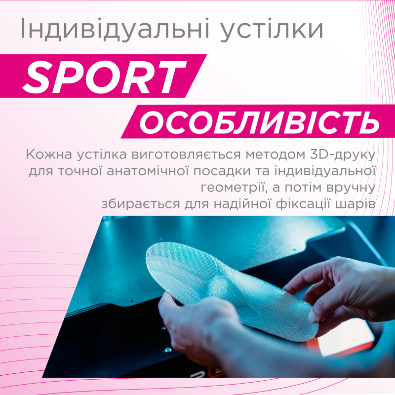 Індивідуальні ортопедичні устілки Vitamed Sport 3D Print Розмір XXXL (Sport3D/48-2871)