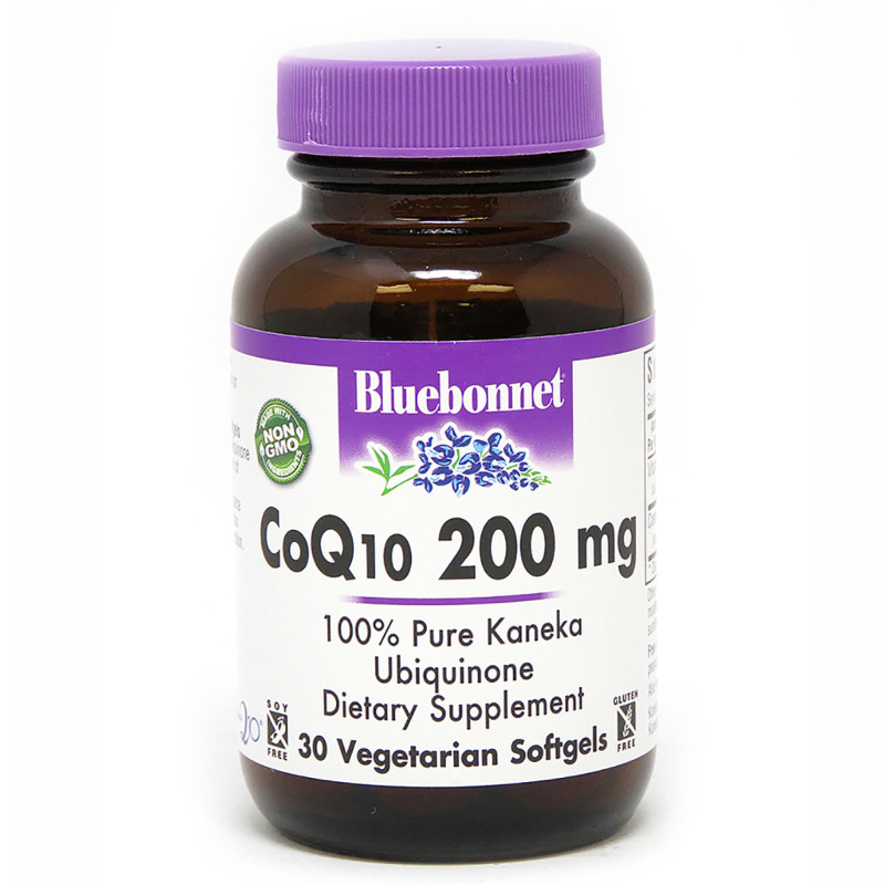 Коэнзим Q10 200мг, Bluebonnet Nutrition, 30 вегетарианских капсул