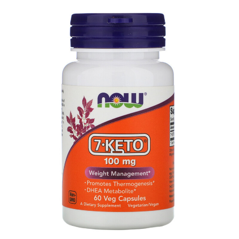 7-KETO (Дегидроэпиандростерон), 100 мг, Now Foods, 60 вегетарианских капсул