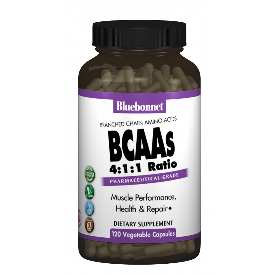 BCAAs (Разветвленные Цепи Аминокислот), Bluebonnet Nutrition, 120 гелевых капсул