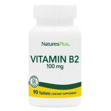 Рибофлавин, B-2, Natures Plus, 100 мг, 90 Таблеток