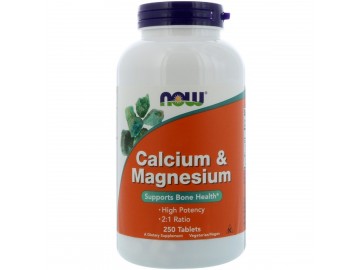 Кальцій та Магній, Calcium & Magnesium, Now Foods, 250 Таблеток