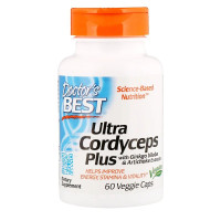 Ультра Кордицепс Плюс, Doctor's Best, 60 растительных капсул