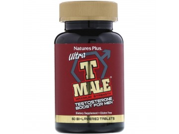 Підсилювач Тестостерону для Чоловіків, Ultra T Male, Natures Plus, 60 таблеток