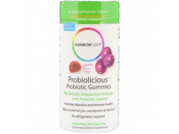 Пробіотики, Probiolicious, Rainbow Light, 60 жувальних цукерок