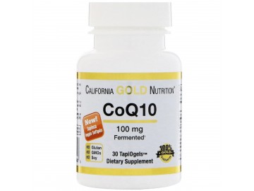 Коензим Q10, CoQ10, California Gold Nutrition, 100 мг, 30 вегетаріанських капсул