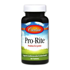 Пролін & Лізин, Pro-Rite, Carlson, 60 таблеток