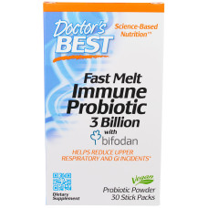 Doctor's Best, Bifodan, Швидко Розчинний Імунний Пробіотик, 30 стіків