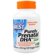 DHA (докозагексаєнова кислота) 200мг для Вагітних, Doctor's Best, 120 желатинових капсул