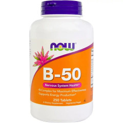 Витамин В-комплекс 50, B-50, Now Foods, 250 таблеток