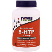 УЦІНКА 5-HTP (Гідрокситриптофан), Подвійна Сила, 200 мг, Now Foods, 120 вегетаріанських капсул (вм'ятини)