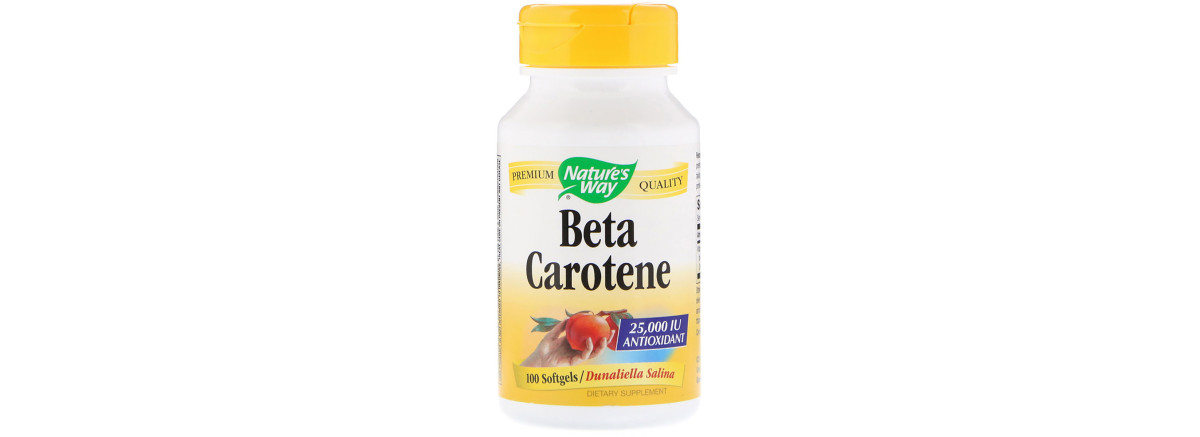 Бета Каротин (Вітамін А), Beta Carotene, Nature's Way, 25 000 МО, 100 гелевих капсул