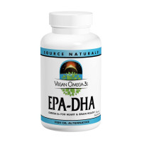 Веганская Омега-3, 300 мг, EPA-DHA, Source Naturals, 60 желатиновых капсул.