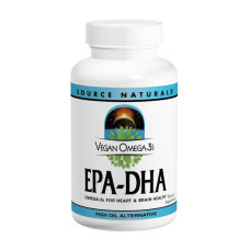 Веганская Омега-3, 300 мг, EPA-DHA, Source Naturals, 60 желатиновых капсул.