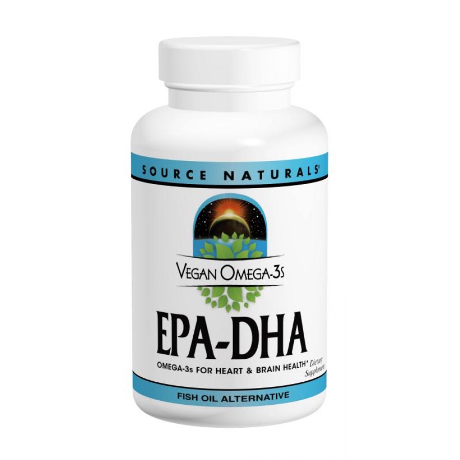 Веганська Омега-3, 300 мг, EPA-DHA, Source Naturals, 60 желатинових капсул