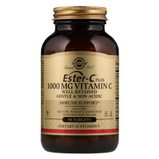Вітамін С 1000 мг, Ester-C Plus, Solgar, 90 таблеток