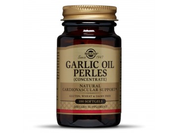 Часникова олія Перлес, Garlic Oil Perles, з ослабленим запахом, Solgar, 100 желатинових капсул