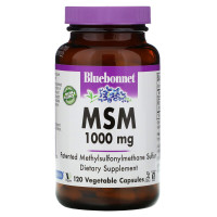 МСМ 1000 мг, MSM, Bluebonnet Nutrition, 120 вегетаріанских капсул