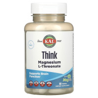 Магний L-Треонат, Think Magnesium L-Threonate, KAL, 60 таблеток