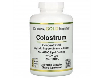 Молозиво концентроване, Colostrum concentrated, California Gold Nutrition, 240 капсул