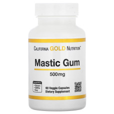 Мастика, 500 мг, Mastic Gum, California Gold Nutrition, 60 вегетарианских капсул