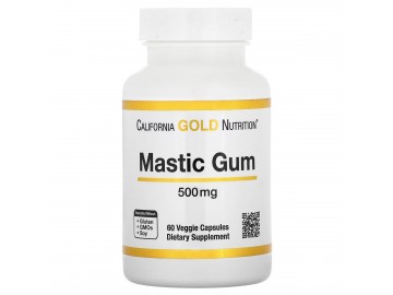 Мастикова смола, 500 мг, Mastic Gum, California Gold Nutrition, 60 вегетаріанських капсул