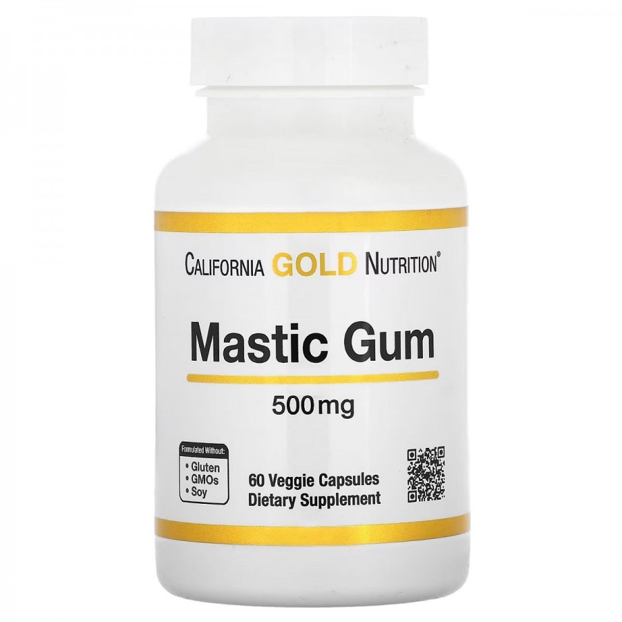 Мастикова смола, 500 мг, Mastic Gum, California Gold Nutrition, 60 вегетаріанських капсул