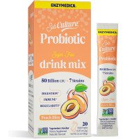 Пробіотичний напій, 50 млрд КУО, смак персика, Probiotic Drink Mix, Enzymedica, 20 стиків по 2 гр
