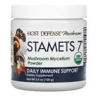 Ежедневная поддержка иммунитета, комплекс из 7 грибов, Stamets 7, Mushroom Mycelium Powder, Fungi Perfecti, 100 гр.
