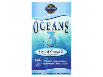 Омега-3 з омега-ксантином, Oceans 3 with OmegaXanthin, Garden of Life, 60 желатинових капсул