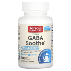 GABA (Гамма-аминомасляная кислота), GABA Soothe, Jarrow Formulas, 30 вегетарианских капсул
