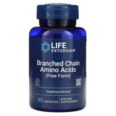 Амінокислоти з розгалуженим ланцюгом, Branched Chain Amino Acids, Life Extension, 90 капсул