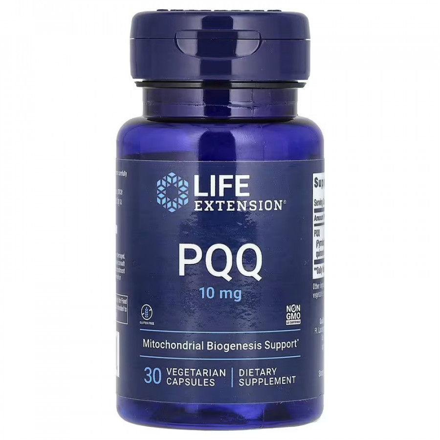 Пірролохінолінхінон PQQ, 10 мг, PQQ, Life Extension, 30 вегетаріанських капсул