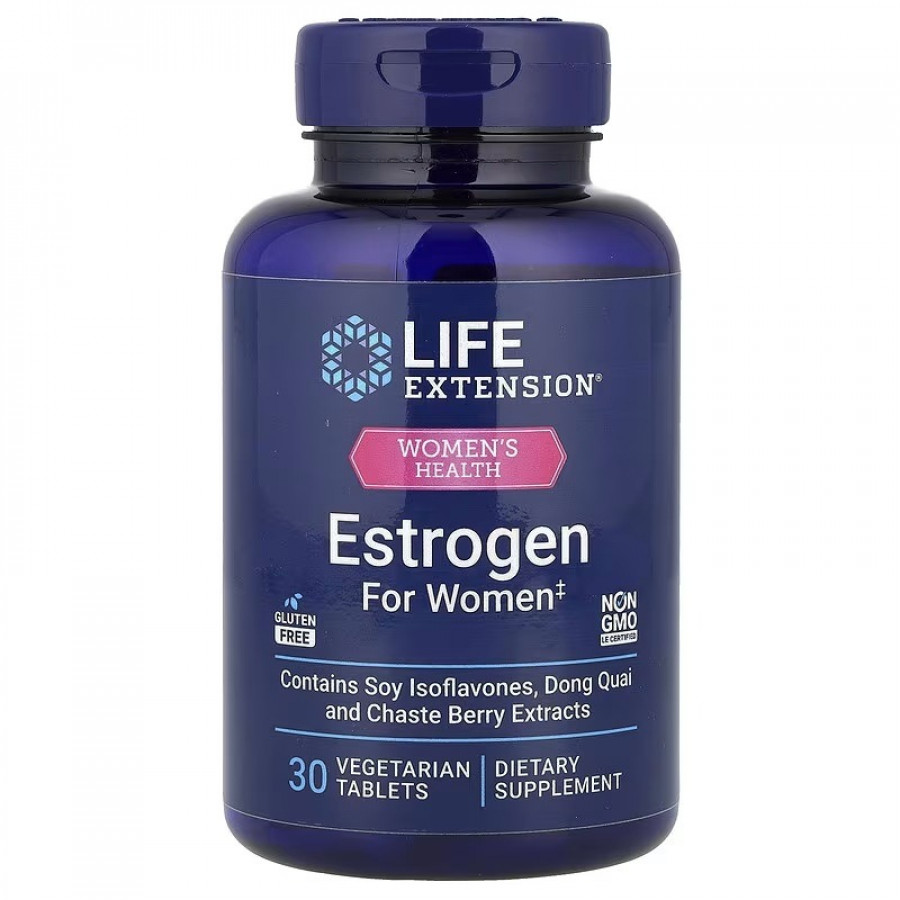 Естроген для жінок, Estrogen for Women, Life Extension, 30 таблеток