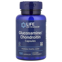 Глюкозамін та хондроітин, Glucosamine & Chondroitin, Life Extension, 100 капсул