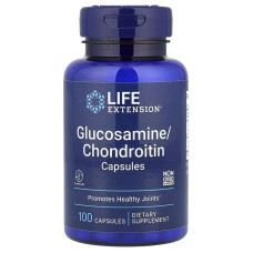 Глюкозамин и хондроитин, Glucosamine & Chondroitin, Life Extension, 100 капсул