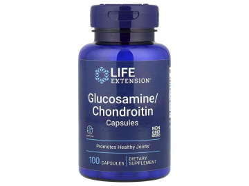 Глюкозамін та хондроітин, Glucosamine & Chondroitin, Life Extension, 100 капсул