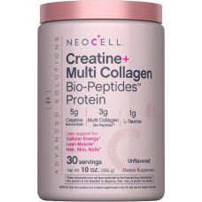 Креатин та мультиколагенові біо-пептиди, Creatine + Multi Collagen Bio Peptides Protein, Neocell, 285 г