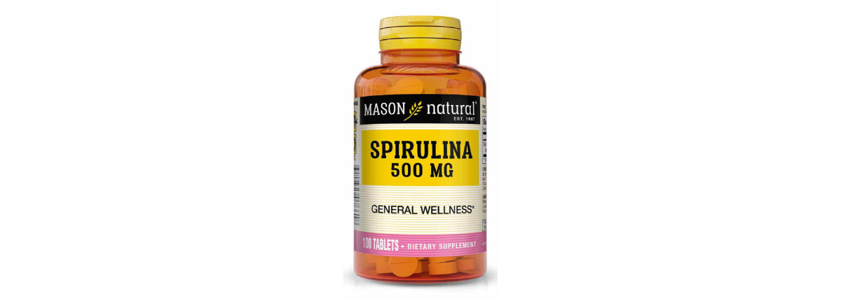 Спіруліна 500 мг, Spirulina, Mason Natural, 100 таблеток