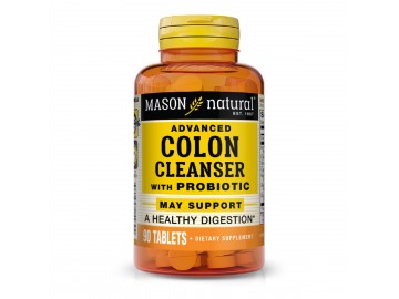 Очищення і Детокс з пробіотиками, Advanced Colon Cleanser With Probiotic, Mason Natural, 90 таблеток